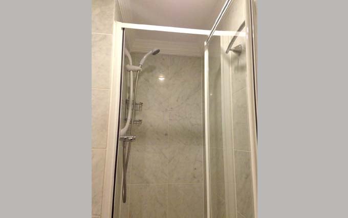 A typical shower system at Troy Hotel London