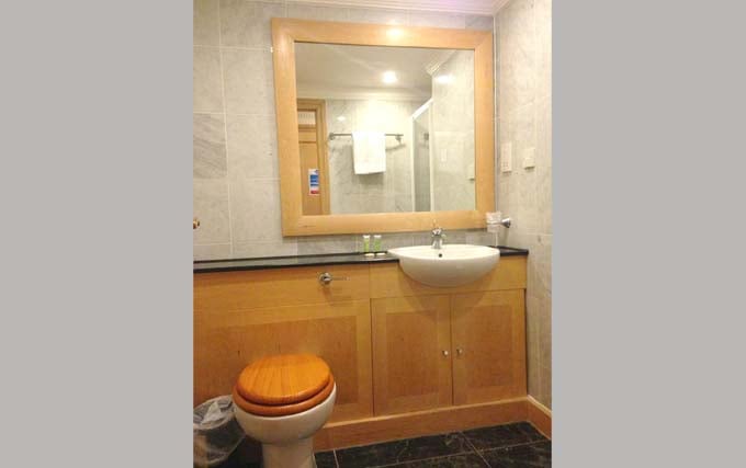 A typical bathroom at Troy Hotel London