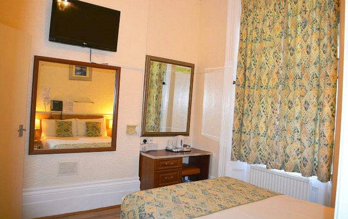 A single room at Falcon Hotel London