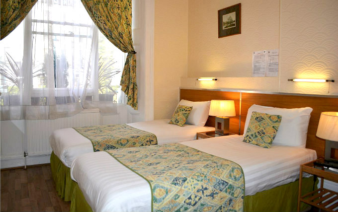 Twin room at Falcon Hotel London