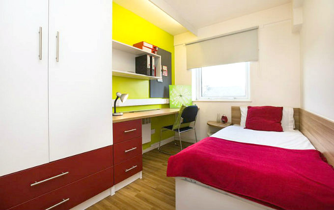 A typical single room at Arcade Hall