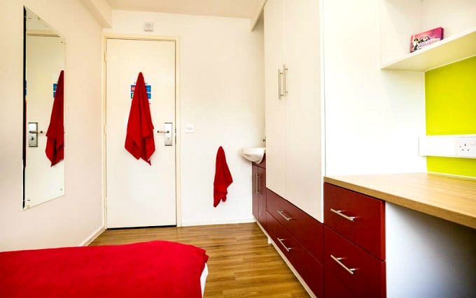 A typical double room at Arcade Hall