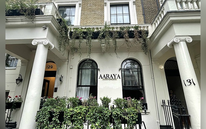 An exterior view of Aaraya Hotel London