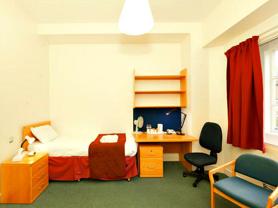 A typical single room at Beit Hall London