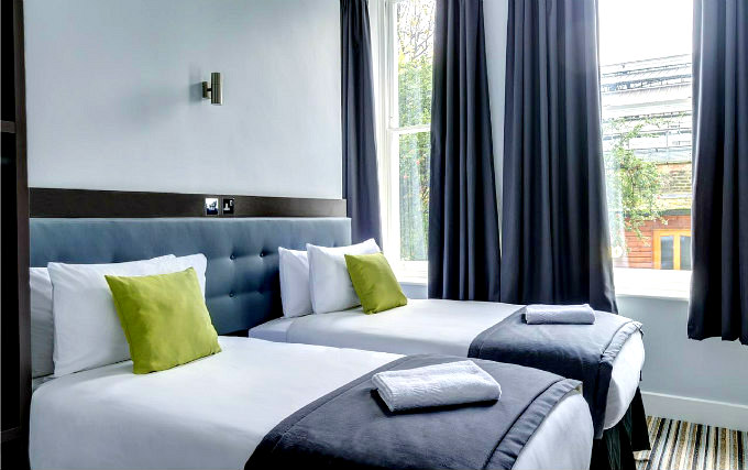 A twin room at Grand Tourist Hotel