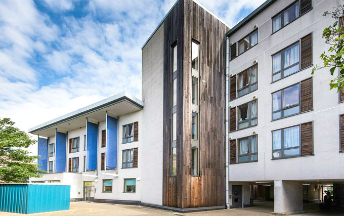 The exterior of Collegiate Charles Morton Court