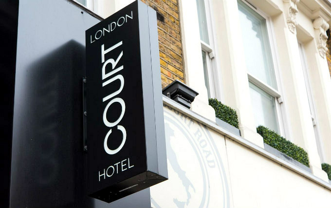 The exterior of Court Hotel London