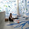 3D Graffiti Exhibition Wall Painting