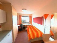 A typical single room at Manchester Summer Village