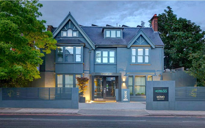 The exterior of Hotel 55