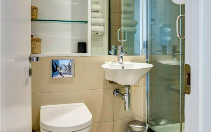 A typical bathroom at Hotel 55