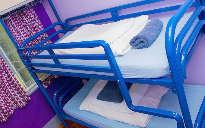A typical twin room at North London Backpackers