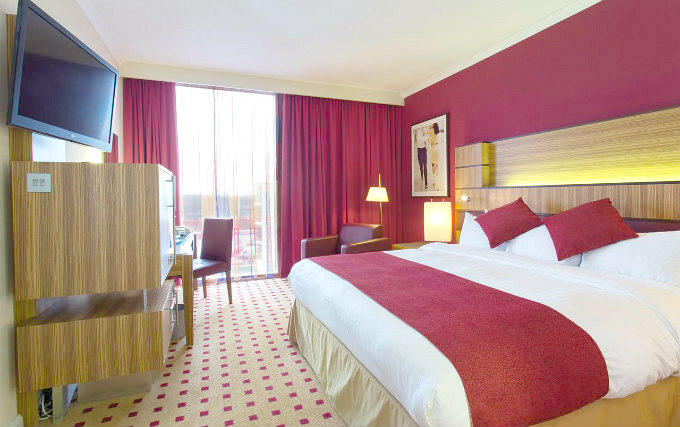 A comfortable double room at Radisson Blu Hotel Stansted Airport