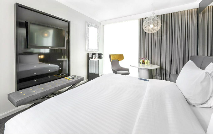 A comfortable double room at Radisson Blu Hotel Stansted Airport