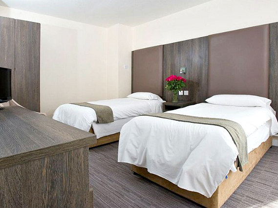 A twin room at Hotel Lily is perfect for two guests