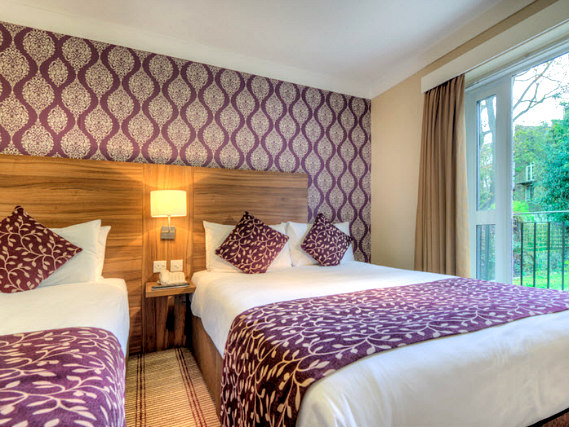 A typical triple room at City Continental London Kensington