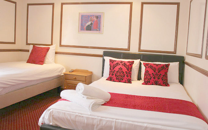 A typical triple room at The Bushel and Sack Hotel