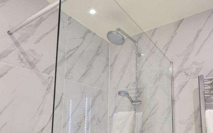 A typical shower system at Mercure Newbury West Grange Hotel