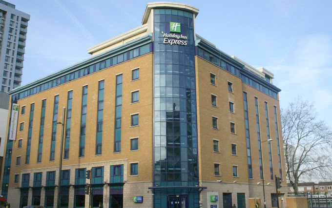 The exterior of Holiday Inn Express London Stratford