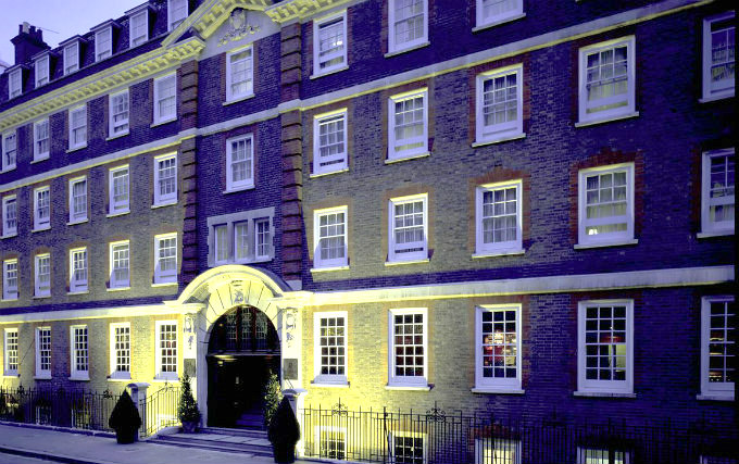 The exterior of Fitzrovia Hotel