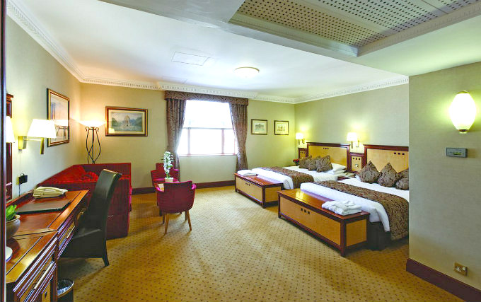 A typical quad room at Grange Holborn Hotel