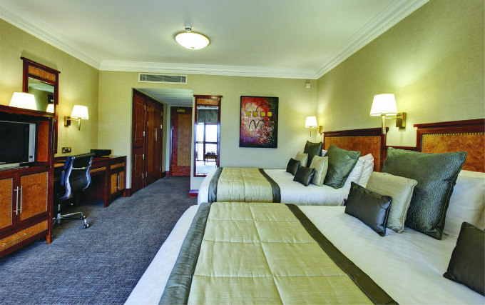 A typical quad room at Grange City Hotel