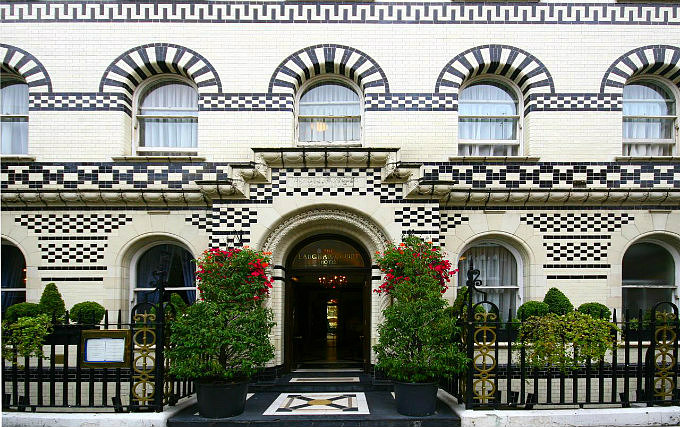 An exterior view of Langham Court Hotel
