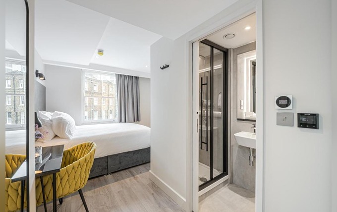 A typical double room at St Pancras Inn