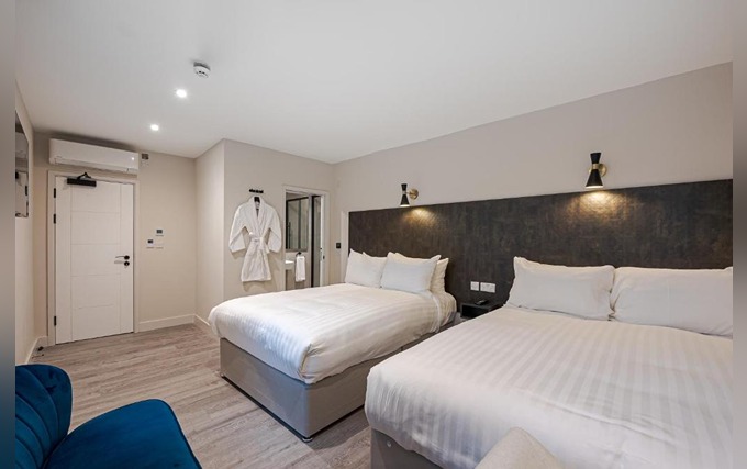 A typical quad room at Kings Cross Express Hotel