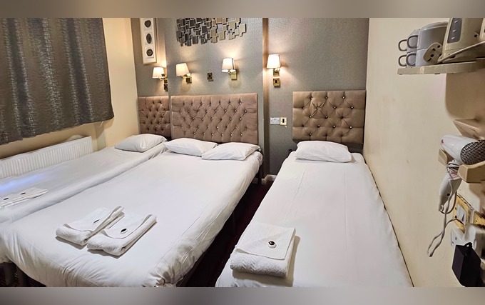 Quad room at Hyde Park Court Hotel