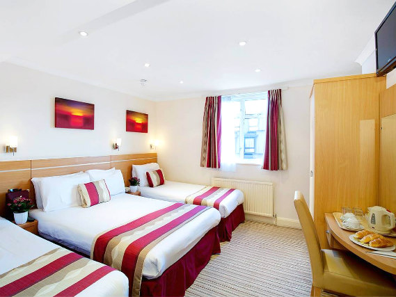Quad rooms at Queens Park Hotel are the ideal choice for groups of friends or families