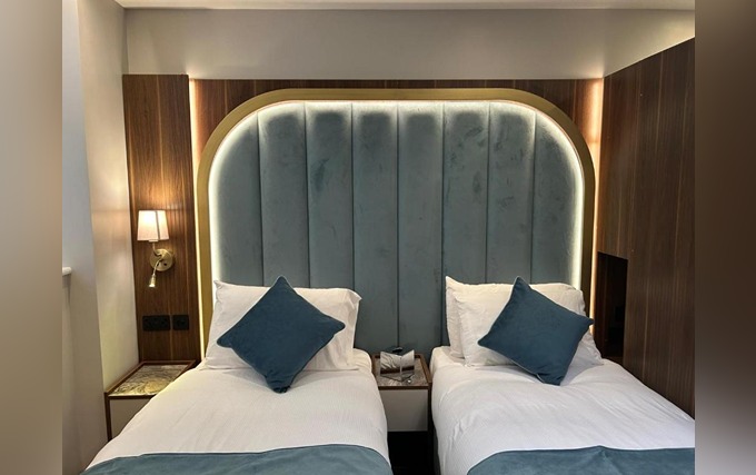 A twin room at St Mark Hotel London