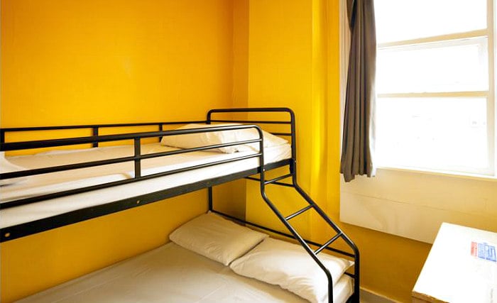 A typical room at London Waterloo Hostel