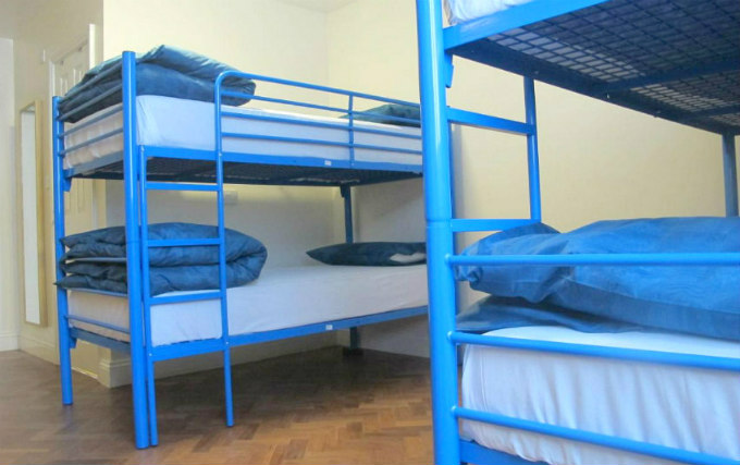 A typical quad room at Northfields Hostel London