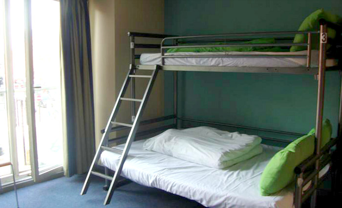 A typical dorm room at YHA London - St Pancras