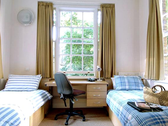 A twin room at Passfield Hall is perfect for a two guests