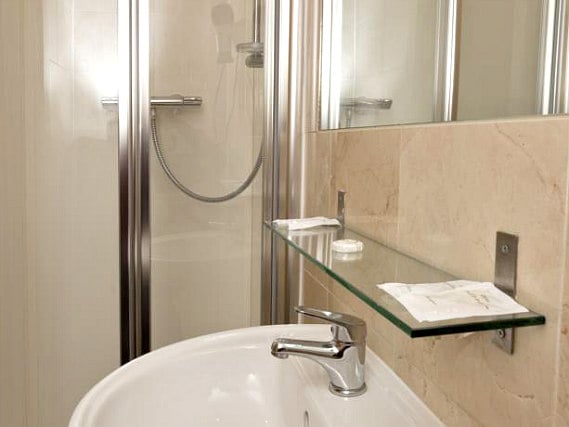 A typical shower system at 146 Suites Gloucester Place