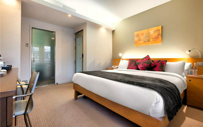 A double room at Ambassadors Hotel London