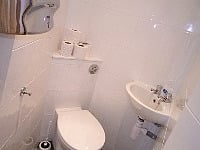 Bathrooms are all stylish and modern at Arsenal Tavern Backpackers Hostel