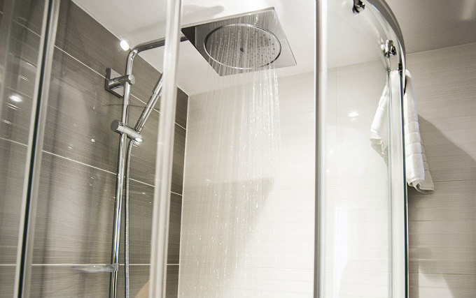 A typical shower system at Mornington Hotel London Victoria
