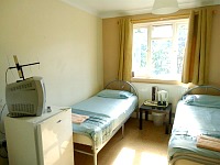 A typical twin room at Hour Glass Hotel