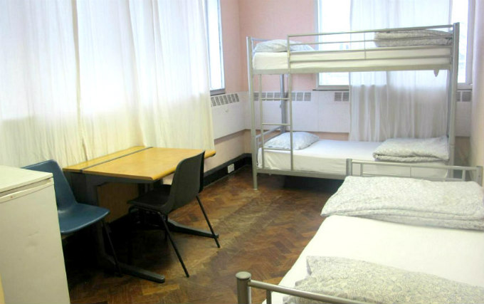 A typical triple room at Northfields Hostel London