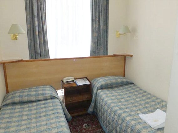A twin room at Surtees Hotel is perfect for two guests
