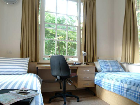 A typical twin room at Passfield Hall