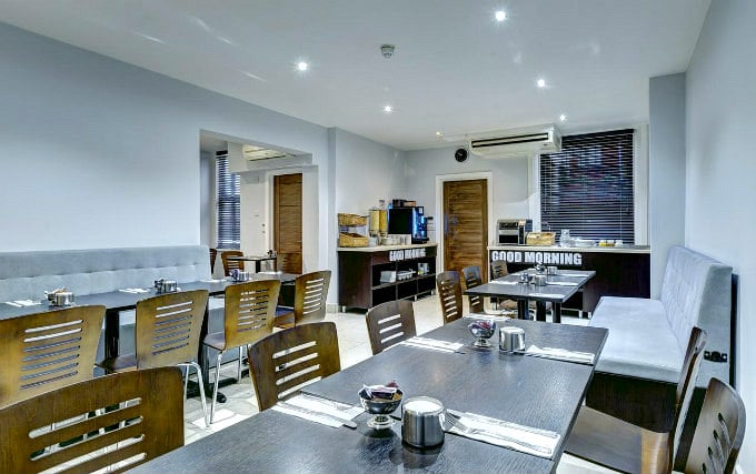 Relax and enjoy your meal in the Dining room at Trebovir Hotel London