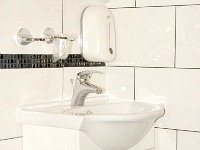 The bathroom facilities are modern and cleaned daily 