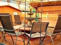 Kick back in the outdoor area with a drink, a book or chat the afternoon away with friends 