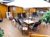 Catch a few rays and relax in the outdoor area of the Anchor House Hotel 